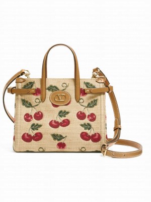 Valentino Garavani Small Antibes Cherry-motif Tote Bag 0B0R20