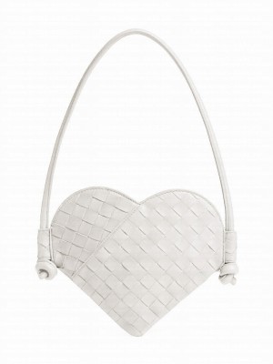 Bottega Veneta Mini Solstice heart-shaped bag White