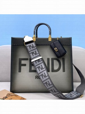 Fendi Sunshine Gradient Leather Medium Shopper Bag Bag Grey  2021 Collection
