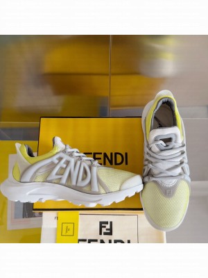Fendi Tag Man's Sneakers Yellow