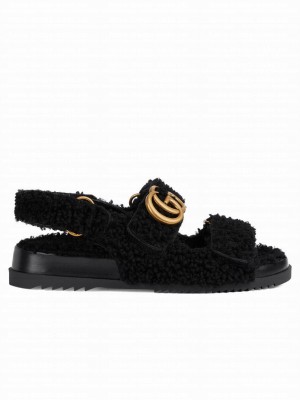 Gucci Women's Double G Sandals 771060 Black