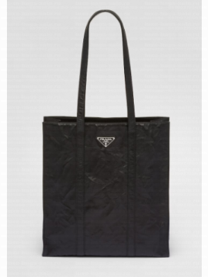 Prada Small antique nappa leather tote 1BG459 black