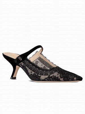 Christian Dior Women's Capture Heeled Mule Black