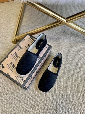 GUCCI SIGNATURE LEATHER ESPADRILLES BLACK 04