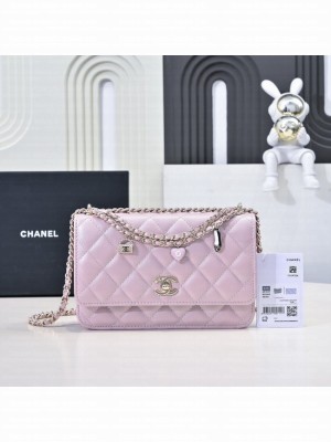 Chanel WALLET ON CHAIN AS4537 pink