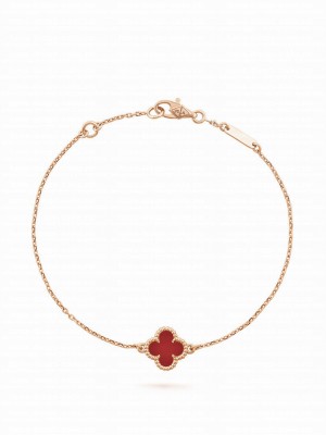 Van Cleef & Arpels Women's Sweet Alhambra Bracelet Red