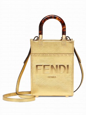 Fendi Mini Sunshine Shopper Golden
