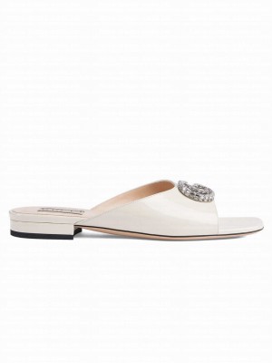 Gucci Women's Double G Slide Sandal 771586 White