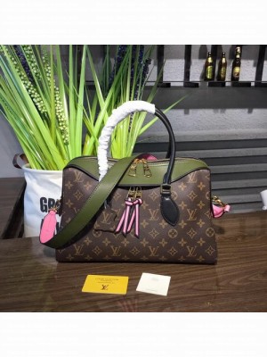 Louis Vuitton Tuileries 35cm Bag Monogram Canvas Tricolor Cowhide Fall/Winter 2017 Collection M41455, Rose/Kaki