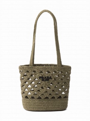 Prada Crochet Tote Bag 1BG494 Green