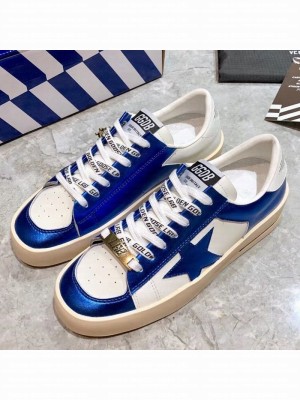 Golden Goose Stardan Leather Sneaker White/Blue Spring/Summer 2021 Collection 