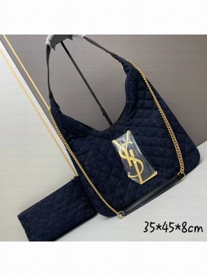 SAINT LAURENT SHOPPING Denim bag Y203434 darkblue