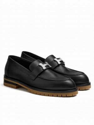 Hermes Women's Faubourg Loafer Black