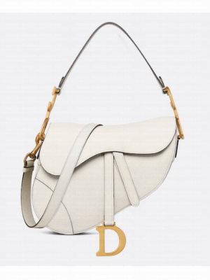 Dior SADDLE BAG WITH STRAP Latte Grained Calfskin M0455CBA
