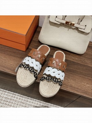 Hermes Gwen espadrille 2023 Collection Multicolore Naturel