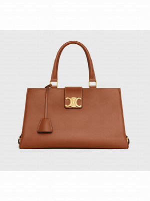 Celine MEDIUM APPOLINE BAG IN SUPPLE CALFSKIN 114963 TAN