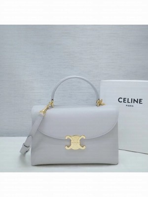 CELINE MEDIUM NINO BAG IN SUPPLE CALFSKIN 117523 LIGHT STONE