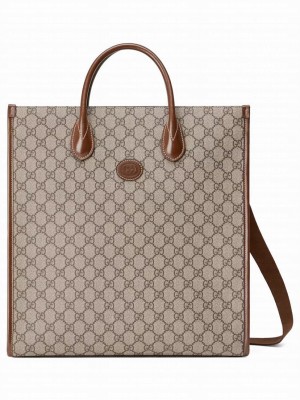 Gucci Medium Tote With Interlocking G 674155 Coffee