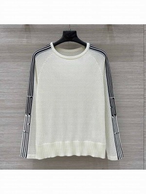 Dior Knit Sweater with Stripes White 2025