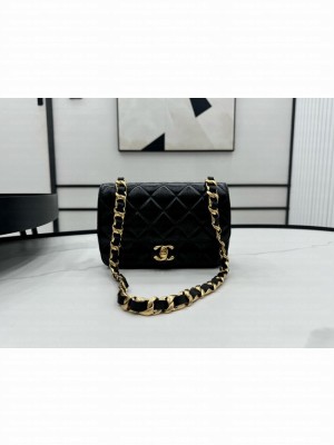 Chanel MINI 2.55 HANDBAG Lambskin & Gold-Tone Metal AS5027 Black