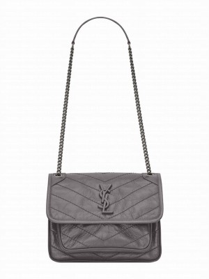 Saint Laurent Baby Niki Chain Bag 5330370 Dark Gray