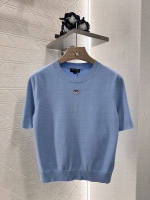 Chanel Knitted short sleeves Blue