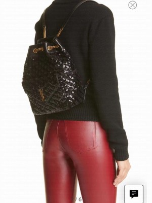 SAINT LAUREN JOE BACKPACK IN LAMBSKIN Y662009 black