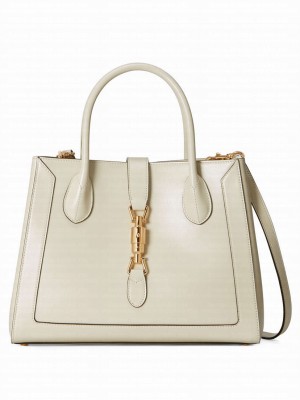 Gucci Jackie 1961 Medium Tote Bag 649016 Cream