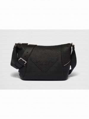 Prada Leather bag with shoulder strap 2VH165 black
