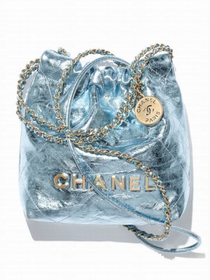 Chanel 22 Mini Handbag AS3980 Blue