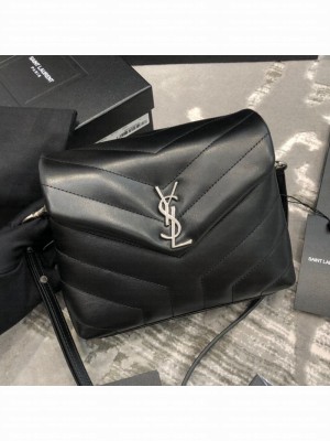 Saint Laurent Loulou Mini Toy Bag in "Y" Leather 467072 Black/Silver Collection