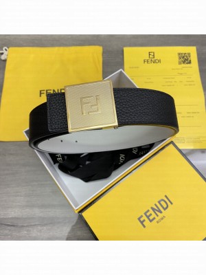 Fendi 38mm Eversible Belt FF buckle with stud closure 2021 Collection