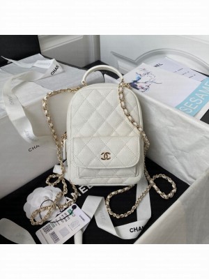 Chanel MINI BACKPACK AP3573 WHITE