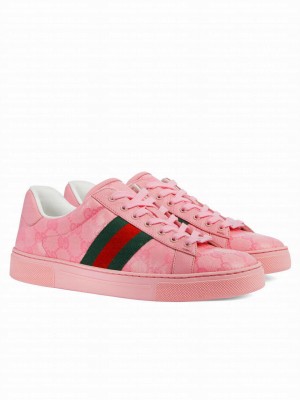 Gucci Unisex Ace Sneaker With Web 760774 Pink