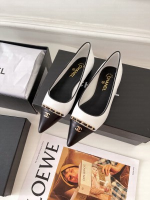 Chanel Suede Chain Pointed Toe Ballerinas 2021 Collection 05