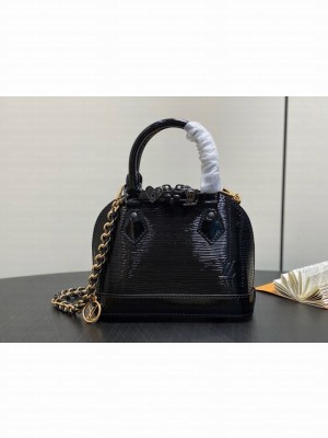 Louis Vuitton Alma Mini LV&I CUSTOMIZABLE K00015 black