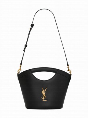 Saint Laurent Celia Mini Tote In Smooth Leather Black