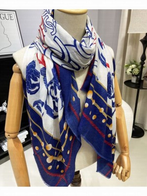 Chanel Women's Long Scarf Blue