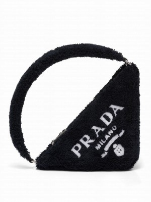 Prada Terrycloth Pouch Black