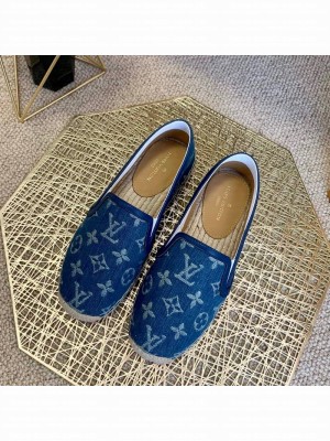 Louis Vuitton Monogram Denim Espadrilles Medium Blue 2021 (For Women and Men) Collection