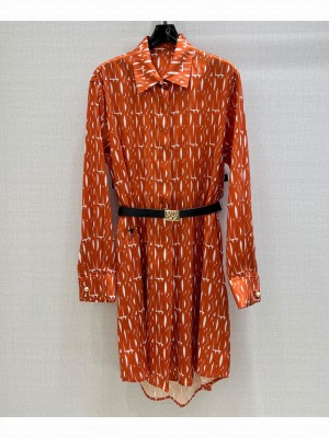 Christian Dior Women's Miss Dior Allover Pattern Dress Red