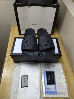Gucci Unisex Rubber Flat Slide Sandals 013 2021 Collection