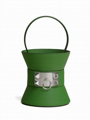 Hermes Mini Medor Tote Green