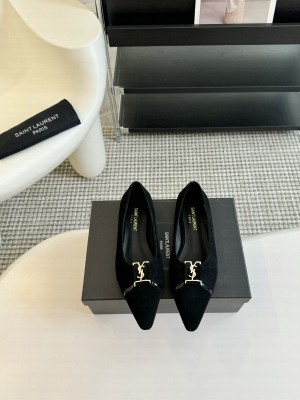 Saint Laurent Flats In Suede 