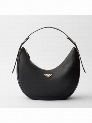 Prada Large leather shoulder bag 1BC212 black