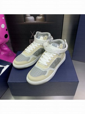 Dior Unisex B27 High-Top Sneaker Smooth Calfskin with Dior Oblique Jacquard 2023 039