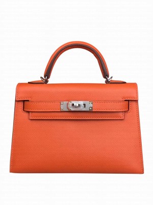 Hermes Kelly Bag 19 Epsom Leather Orange