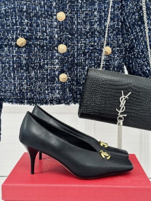 Valentino Vlogo Calfskin 75mm Pump Black
