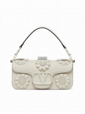 VALENTINO FLORAL TRIM LOCO BAG WB0K30P WHITE