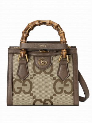 Gucci Diana Jumbo GG Mini Tote Bag 655661 Dark Coffee